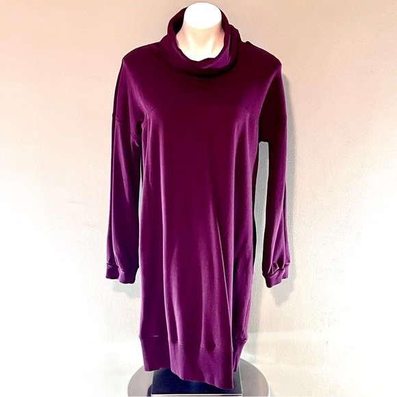 Women’s Caslon casual sweatshirt-style dress in crimson red, size medium - Picture 1 of 9